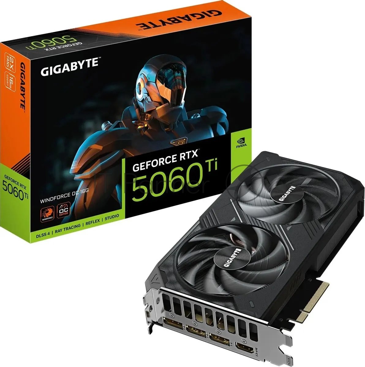 Видеокарта Gigabyte PCI-E 5.0 GV-N506TWF2OC-16GD 1.0 NVIDIA GeForce RTX 5060TI 16Gb 128bit GDDR7 2587/28000 HDMIx1 DPx3 HDCP Ret