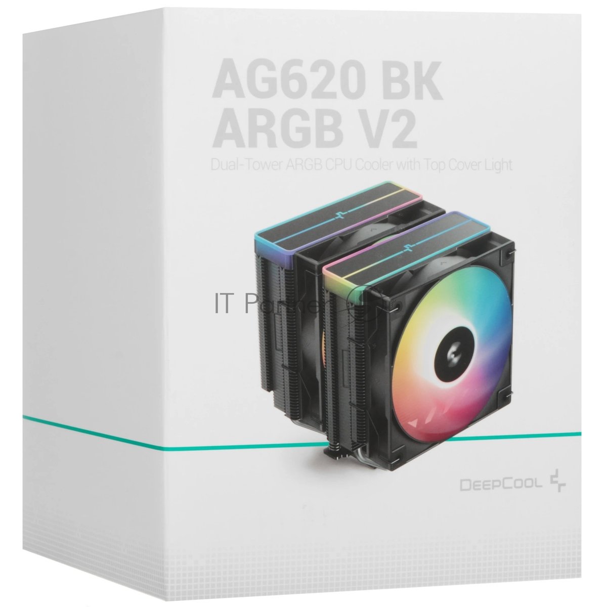 Кулер для процессора DEEPCOOL AG620 BK ARGB V2 LGA20XX/1700/1200/115X/AM5/AM4 (9шт/кор, TDP 260W, PWM, ARGB DUAL Fan 120mm, 6 тепл. трубок, черный) RET (R-AG620-BKAMMN-GJD)