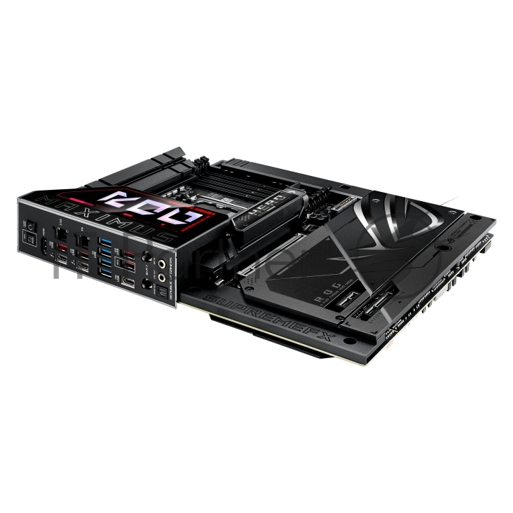 Материнская плата ASUS ROG MAXIMUS Z890 HERO BTF, LGA1851, Intel Z890, 4xDDR5, 4xSATA, 6xM.2, 1xPCIe 5.0 x16, 1xPCIe 4.0 x4, 1xPCIe x1, 1xHDMI, 2xUSB-C (Thunderbolt 4), 1xUSB-C 3.2 Gen 2, 4xUSB-A 3.2 Gen 2, 4xUSB-A 3.2 Gen 1, 2x2.5Gb LAN, Wi-Fi 7, Bluetooth 5.4, 2x3.5 мм, S/PDIF, 7.1, ATX