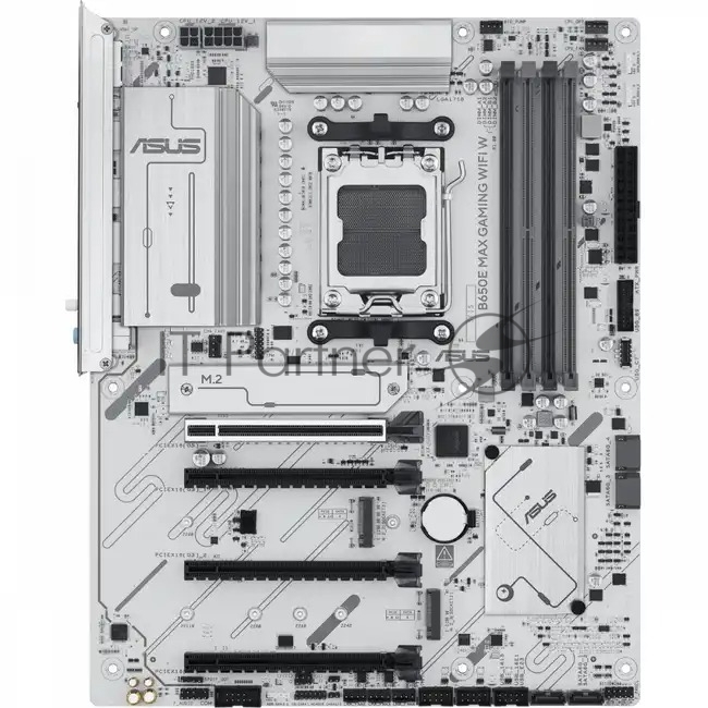 Материнская плата ASUS B650E MAX GAMING WIFI W, AM5, AMD B650, 4xDDR5, 4xSATA, 3xM.2, 1xPCIe 5.0 x16, 1xPCIe 4.0 x4, 2xPCIe 3.0 x1, 1xDP, 1xHDMI, 1x2.5Gb LAN, Wi-Fi 6E, Bluetooth 5.3, 1xUSB-C 10Gbps, 3xUSB-A 10Gbps, 2xUSB-A 5Gbps, 2xUSB-A 2.0, 3x3.5 мм, 7.1, ATX