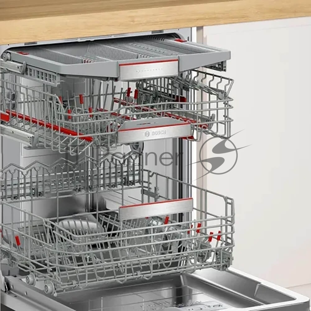 Встраиваемая посудомоечная машина Bosch SMD8TCX04E, нержавеющая сталь, 59.8 см, 14 компл., 42 дБ, класс A