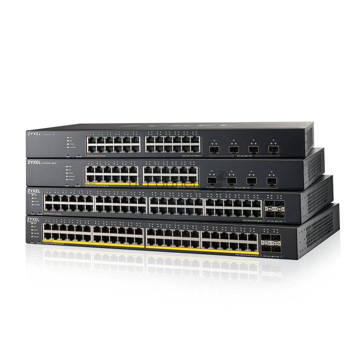 Коммутатор Smart L3 Lite PoE+ Zyxel NebulaFlex XGS1935-28HP, rack 19", 24xGE PoE+, 4xSFP+, бюджет PoE 375 Вт