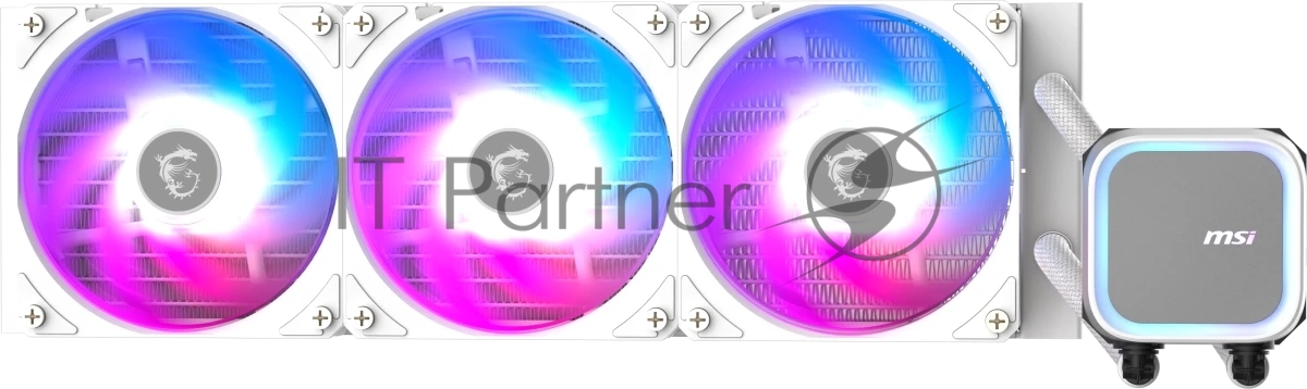MAG CORELIQUID A13 360 WHITE - Водяное охлаждение для CPU MAG CORELIQUID A13 360 WHITE Socket Intel/AMD, ARGB, 3pin, Fan 3x120см