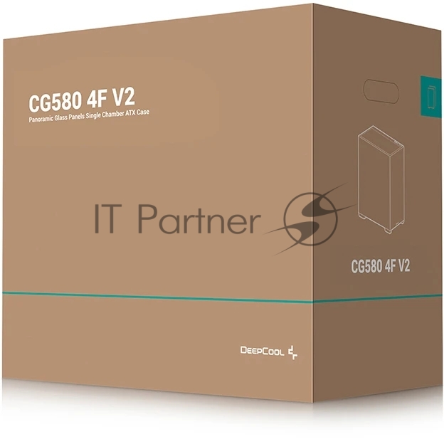 Компьютерный корпус Deepcool CG580 4F V2 без БП, боковое окно (панорама), 4x120мм ARGB PWM вентилятора, черный, ATX (R-CG580-BKADA4-G-2)