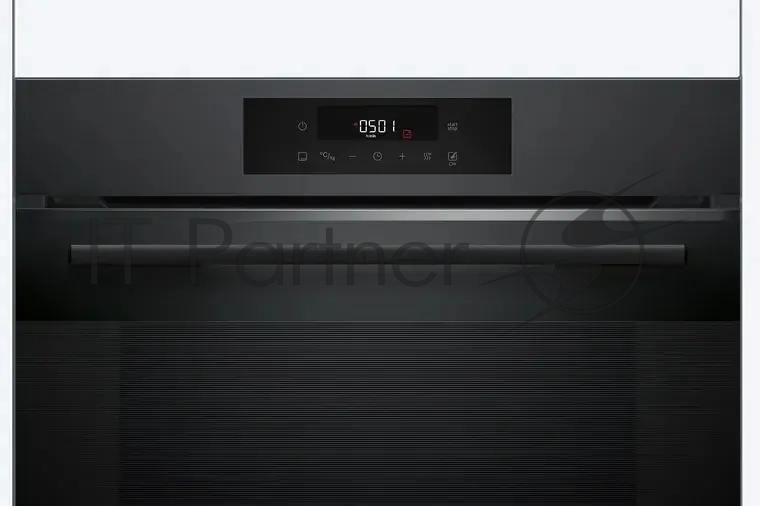 Духовой шкаф электрический Bosch HJG852YT0T Serie 6, 60 см, 66 л, черный матовый,сенсорное управление, 8 режимов+AutoPilot 30(30 автоматических программ), LCD-дисплей, галогенное освещение, самоочистка EcoClean,Soft Open and Soft Close door,телескопические направляющие на 2 уровнях