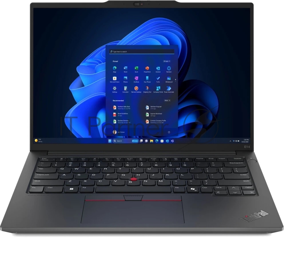 Ноутбук 14" Lenovo ThinkPad E14 G6 1920x1200 Intel Core Ultra 7-155H SSD 512 Gb 16Gb WiFi Bluetooth Intel Arc Graphics черный Windows 11 Professional 21M7002XRT