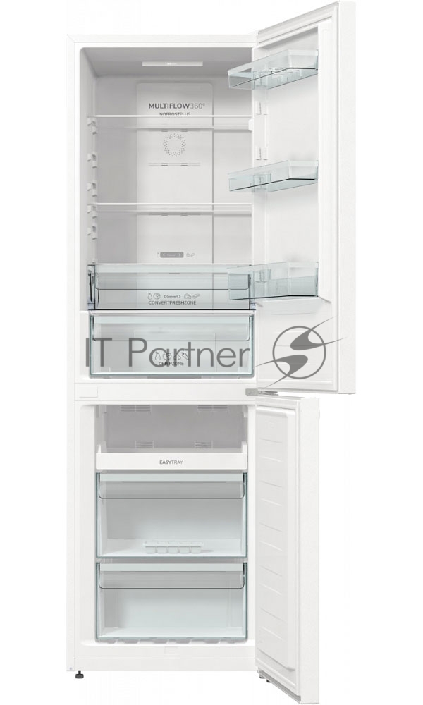 Холодильник Gorenje NRKP61EA2W4 белый двухкамерный 203/99л морозилка снизу, No Frost