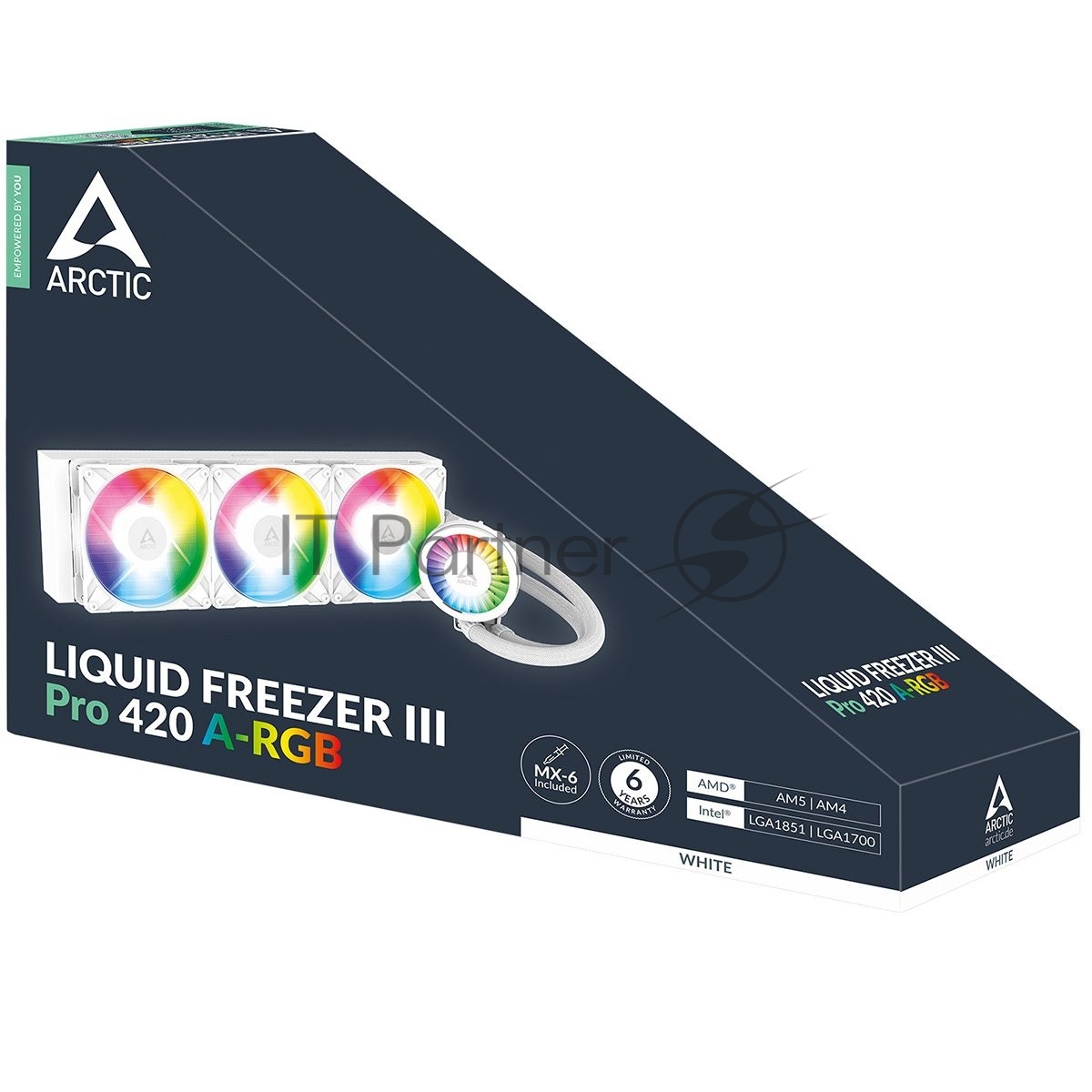 Система водяного охлаждения Arctic - Liquid Freezer III Pro 420 A-RGB (White), охлаждение Водяное, 2500rpm, 4-pin, 3 x 140 мм, ACFRE00189A
