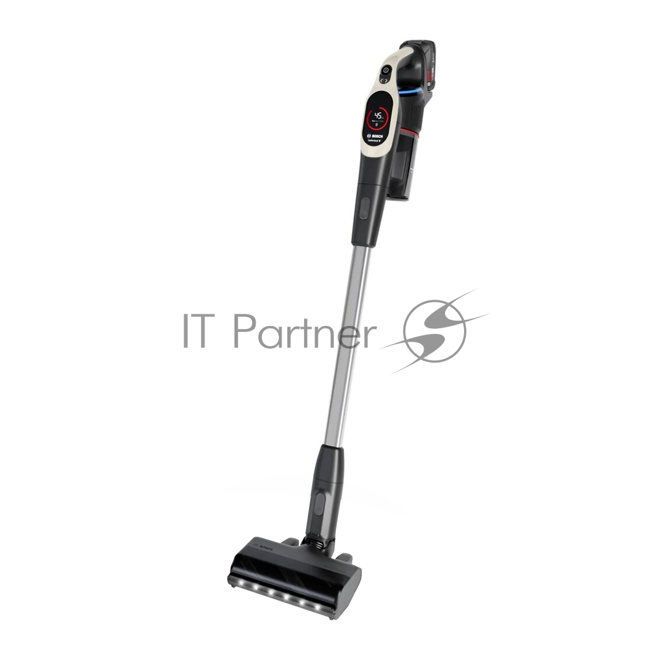 Пылесос вертикальный Bosch BCS931GAC серый, питание от аккумулятора, 2200 Вт, уборка сухая, пылесборник 0.4 л