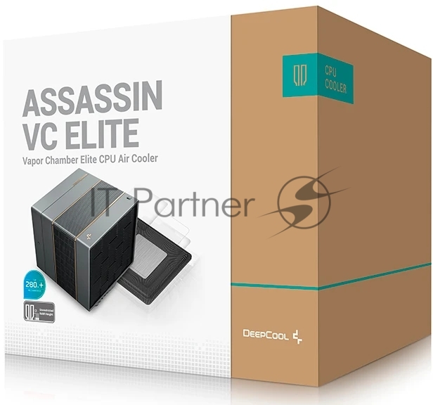 R-ASN4-BKNVNN-GJD - Кулер для процессора, Deepcool, ASSASSIN VC ELITE, Intel 20хх/1851/1700/1200/15хх и AMD AM5/AM4, 300W, 1*140мм/1*120мм, 500- 1800±10% об/м, 61.25 CFM / 58.06 CFM, 29,3 дБА, 4pin, Габариты 147х144х164мм