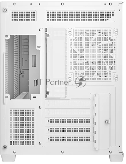 Компьютерный корпус Deepcool CG330 3F WH без БП, боковое окно (панорама), 3x120мм ARGB PWM вентилятора, белый, mATX (R-CG330-BKNGM3-G)