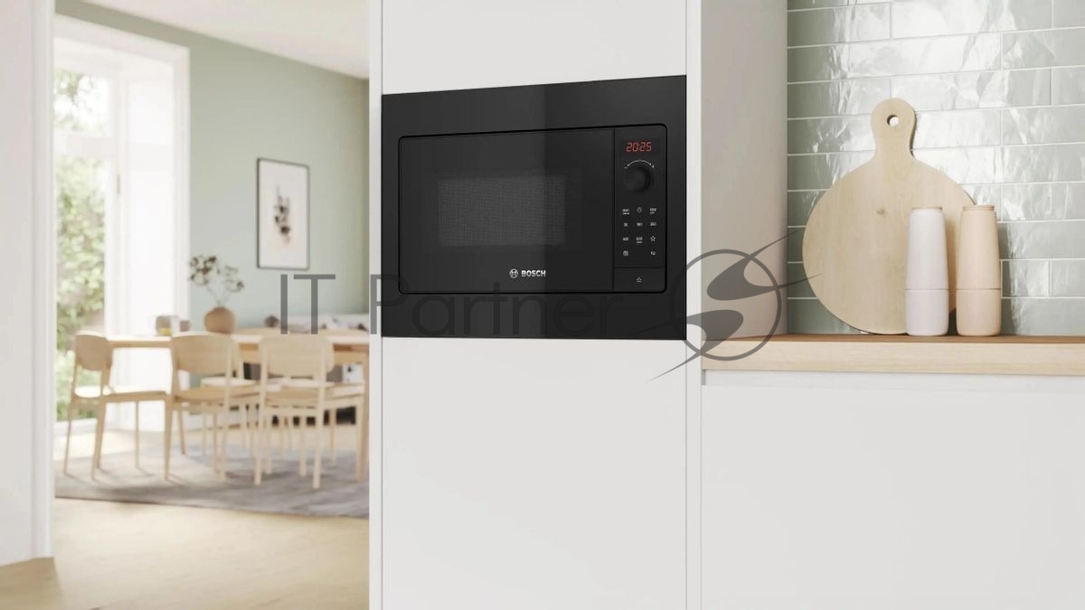 Встраиваемая микроволновая печь Bosch BFL523MB4 черный, 20 л, 800 Вт, переключатели - сенсор, поворотный механизм