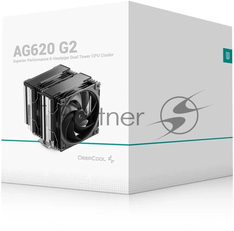 Кулер для процессора DEEPCOOL AG620 G2 LGA1954/1851/1700/AM5/AM4 (9шт/кор, TDP 270W, PWM, DUAL Black Fan 120mm, 6 тепл. трубок, черный) RET (R-AG620-BKNPMG2-G)