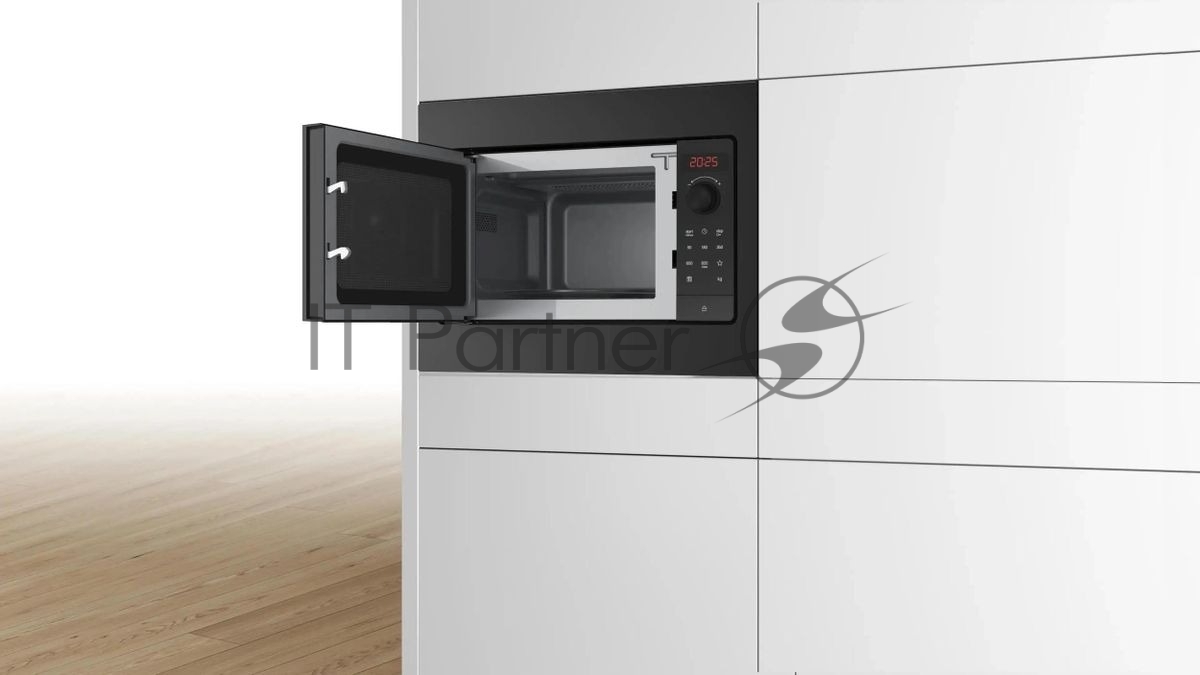 Встраиваемая микроволновая печь Bosch BFL523MB4 черный, 20 л, 800 Вт, переключатели - сенсор, поворотный механизм