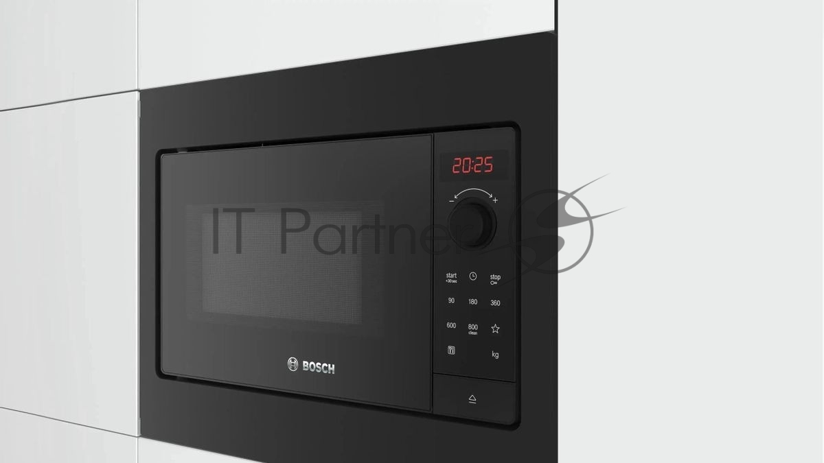 Встраиваемая микроволновая печь Bosch BFL523MB4 черный, 20 л, 800 Вт, переключатели - сенсор, поворотный механизм