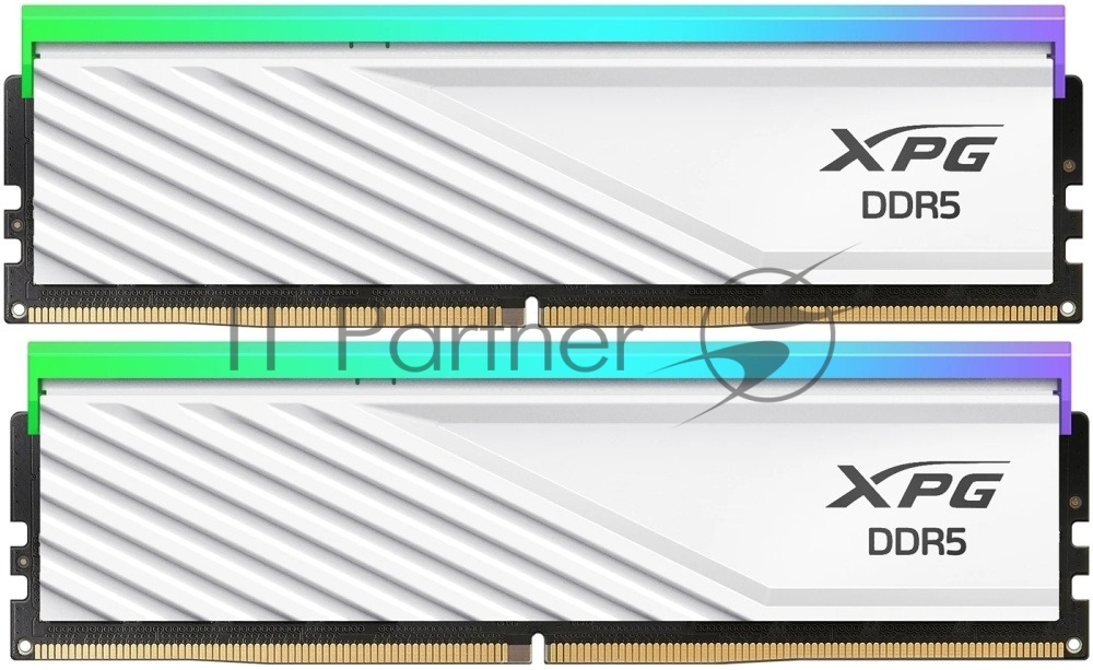 Оперативная память XPG Lancer Blade RGB, DDR5, 32GB (2x16 GB), 6000 MHz, CL36, радиатор, RGB, белый