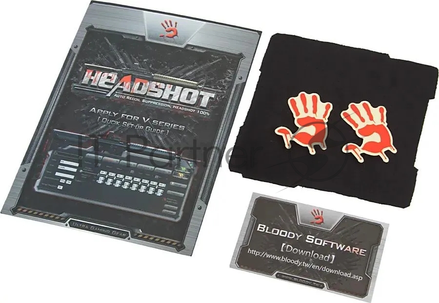 Мышь проводная A4Tech Bloody V7 черный, 3200 dpi, USB Type-A, кнопки - 8