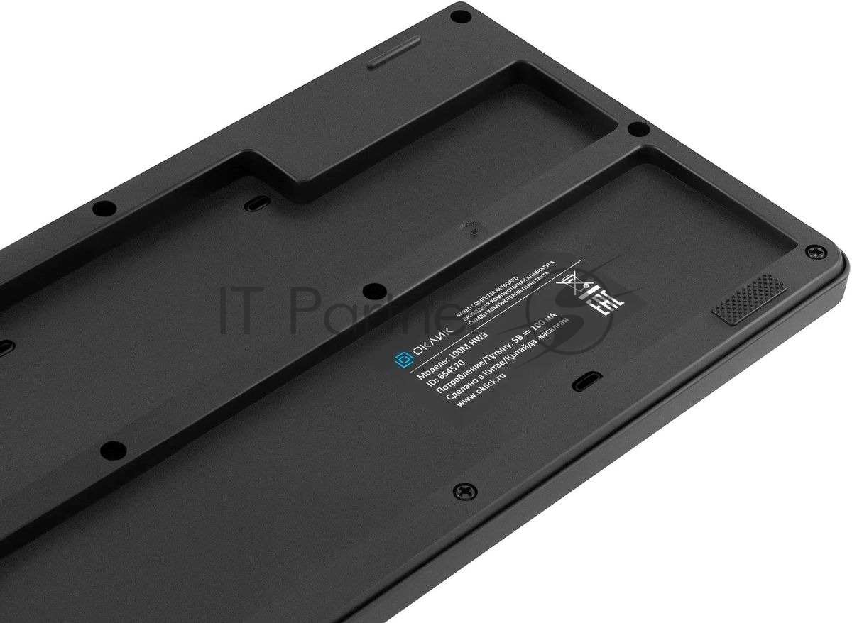 Клавиатура Oklick 100M HW3 проводная, USB Type-A, чёрный