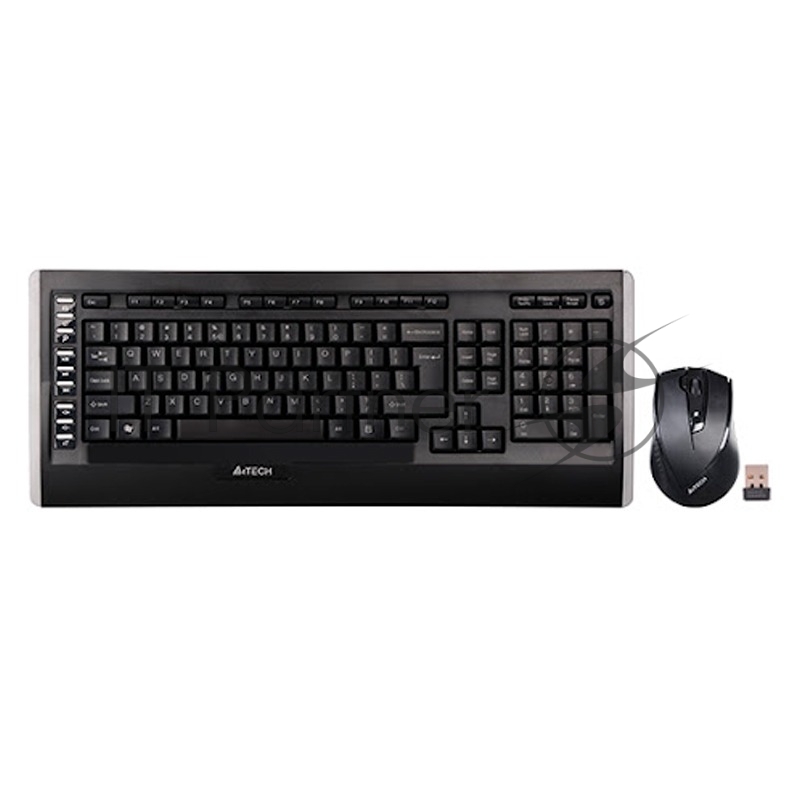 Комплект клавиатура+мышь A4TECH 9300F беспроводной, USB, 2000 DPI, чёрный