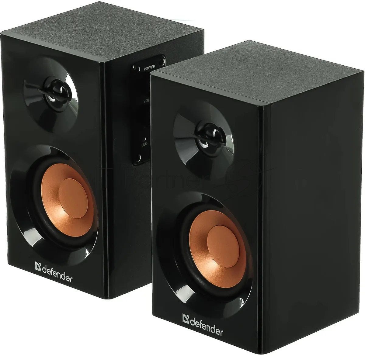 Акустическая система Defender AURORA S12 2.0, Актив.колонки 2x6 W (RMS),100 Гц - 20 кГц