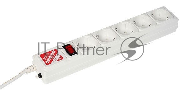 Сетевой фильтр Powercube SPG-B-15-WHITE 5 м, 5 розеток, белый, коробка