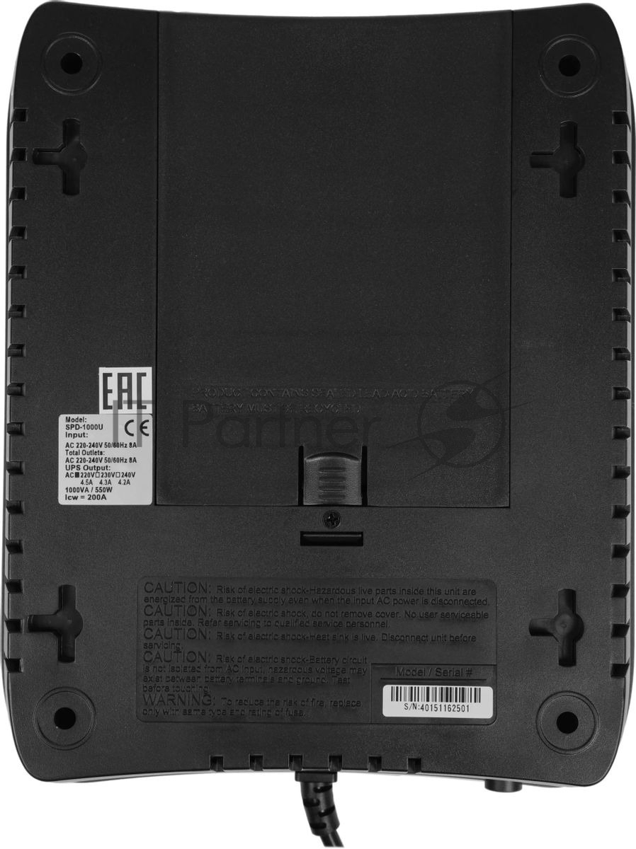 Источник бесперебойного питания Powercom SPD-1000U 550Вт 1000ВА черный