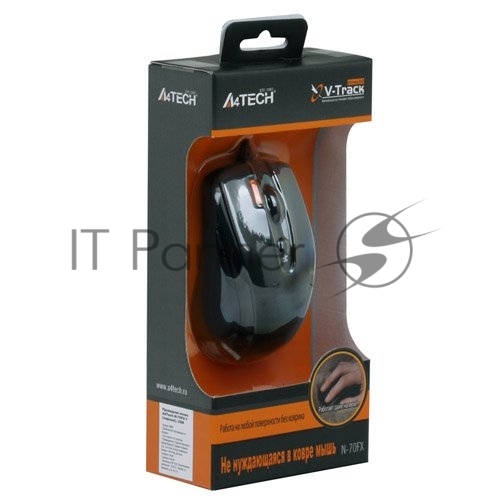 Мышь проводная A4Tech N-70FX черный, 1600 dpi, USB, кнопки - 7
