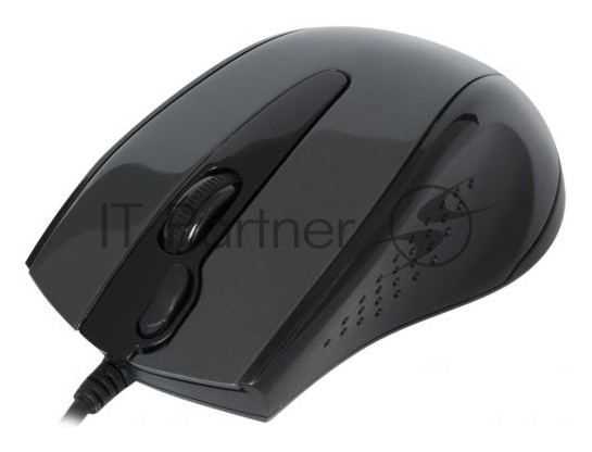 Мышь проводная A4Tech N-500F серый глянец/черный, 1200 dpi, USB, кнопки - 4