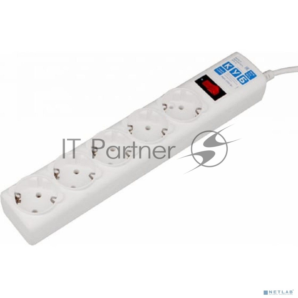 Сетевой фильтр Powercube SPG-B-10-WHITE 3 м, 5 розеток, белый, коробка