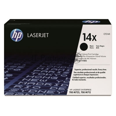 CF214X - Картридж лазерный HP CF214X,увеличенной емкости HP 14X LJ,hесурс печати при заполнении 5% ( страниц ) 17500,Black