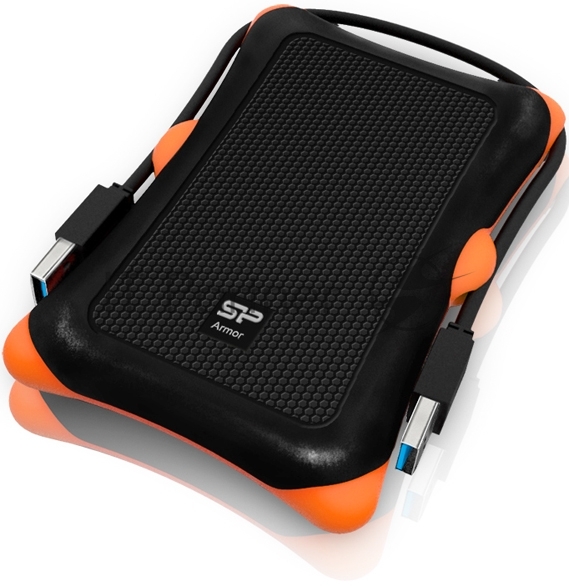 Внешний жесткий диск 2.5" 2Tb Silicon Power Armor A30 SP020TBPHDA30S3K, USB3.0, черный-оранжевый