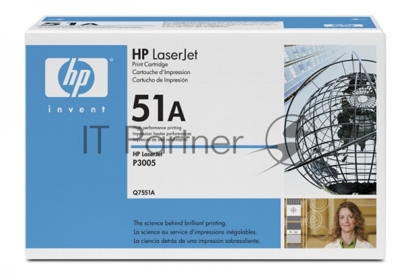 HP Q7551A Картридж ,Black{LaserJet P3005/M3027mfp/M3035mfp, Black, (6500 стр.)}
