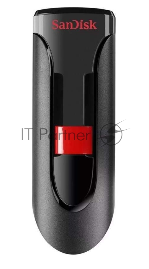 Флешка USB Sandisk CZ60 Cruzer Glide (SDCZ60-032G-B35), 32Gb, USB 2.0, R/W 30/8, черный/красный