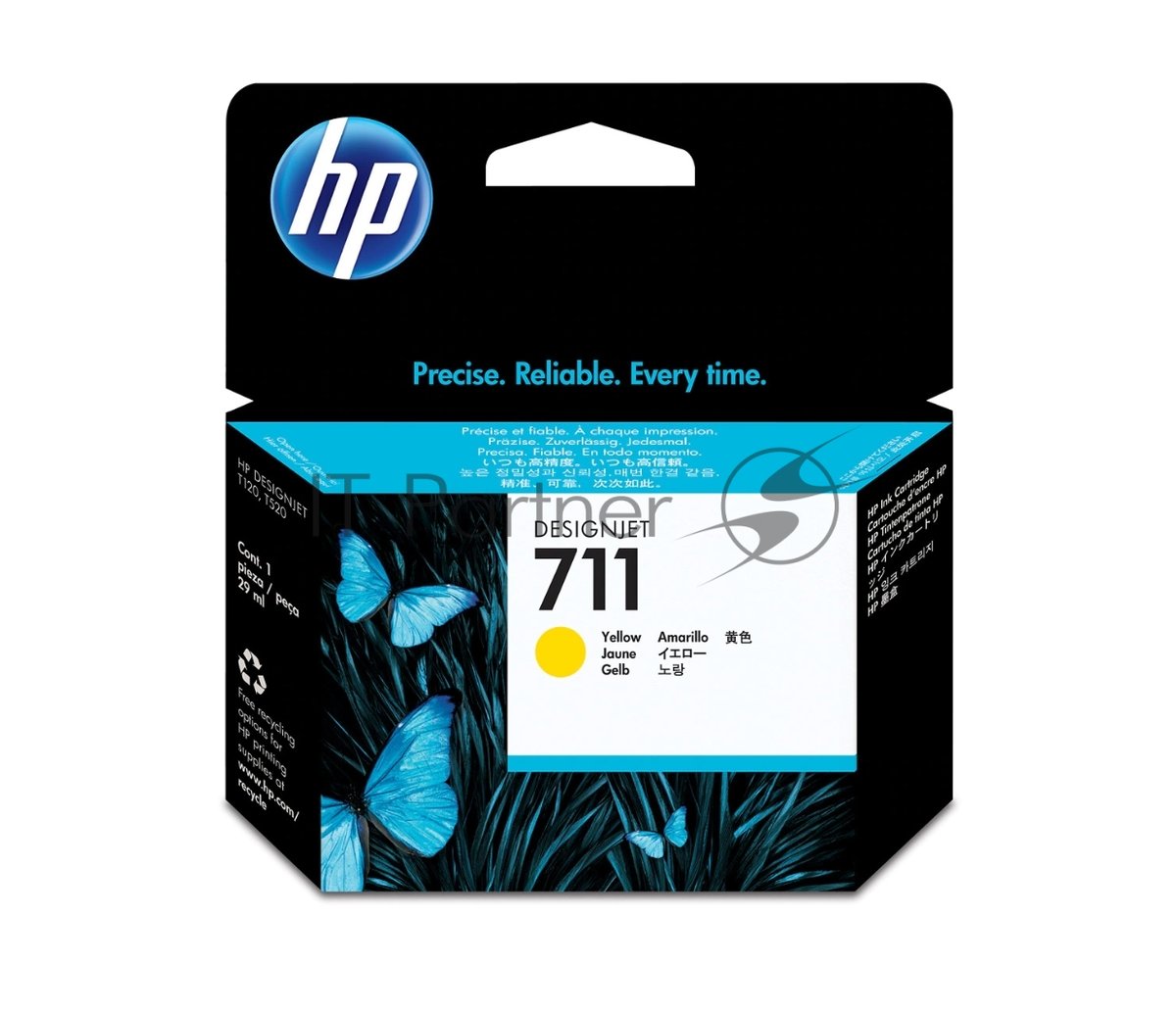 Картридж струйный HP №711 CZ132A желтый для HP DJ T120/T520 (29мл)