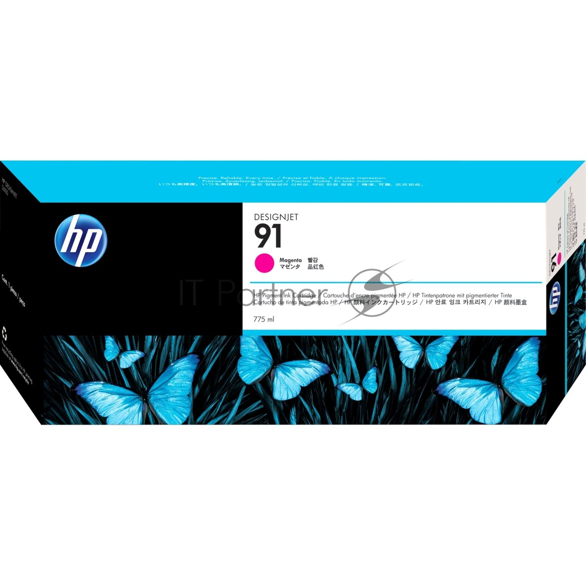 Картридж струйный HP №91 C9468A пурпурный для HP DJ Z6100 (775мл)