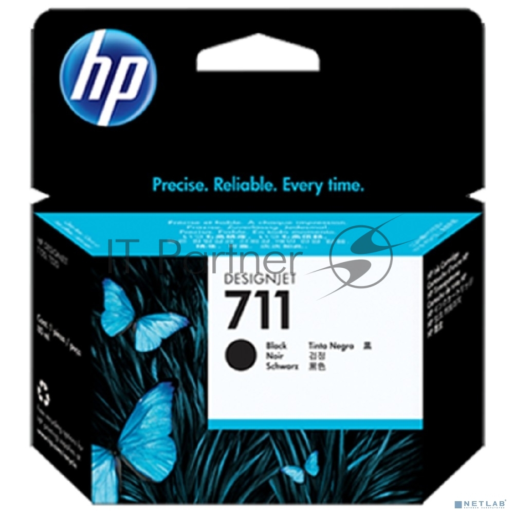 Картридж струйный HP №711 CZ133A черный для HP DJ T120/T520 (80мл)