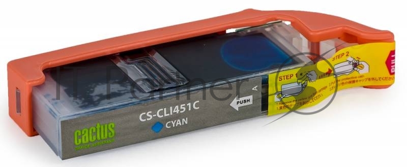 Картридж струйный Cactus CS-CLI451C голубой (10,2 мл) для Canon MG 6340/5440/IP7240