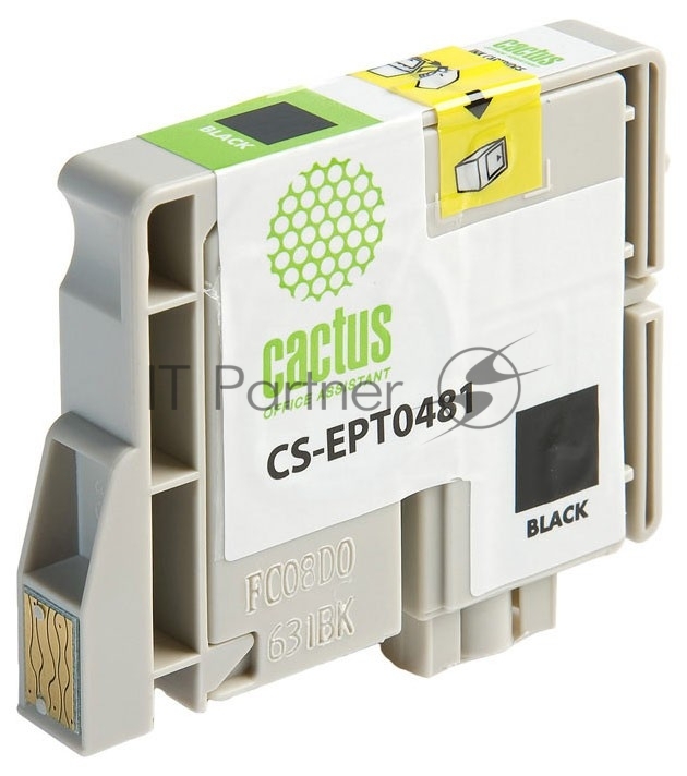 Картридж струйный Cactus CS-EPT0481 черный (14,4 мл) для Epson Photo R200/R220/R300/R320/R340/RX500/RX600/RX620/RX640