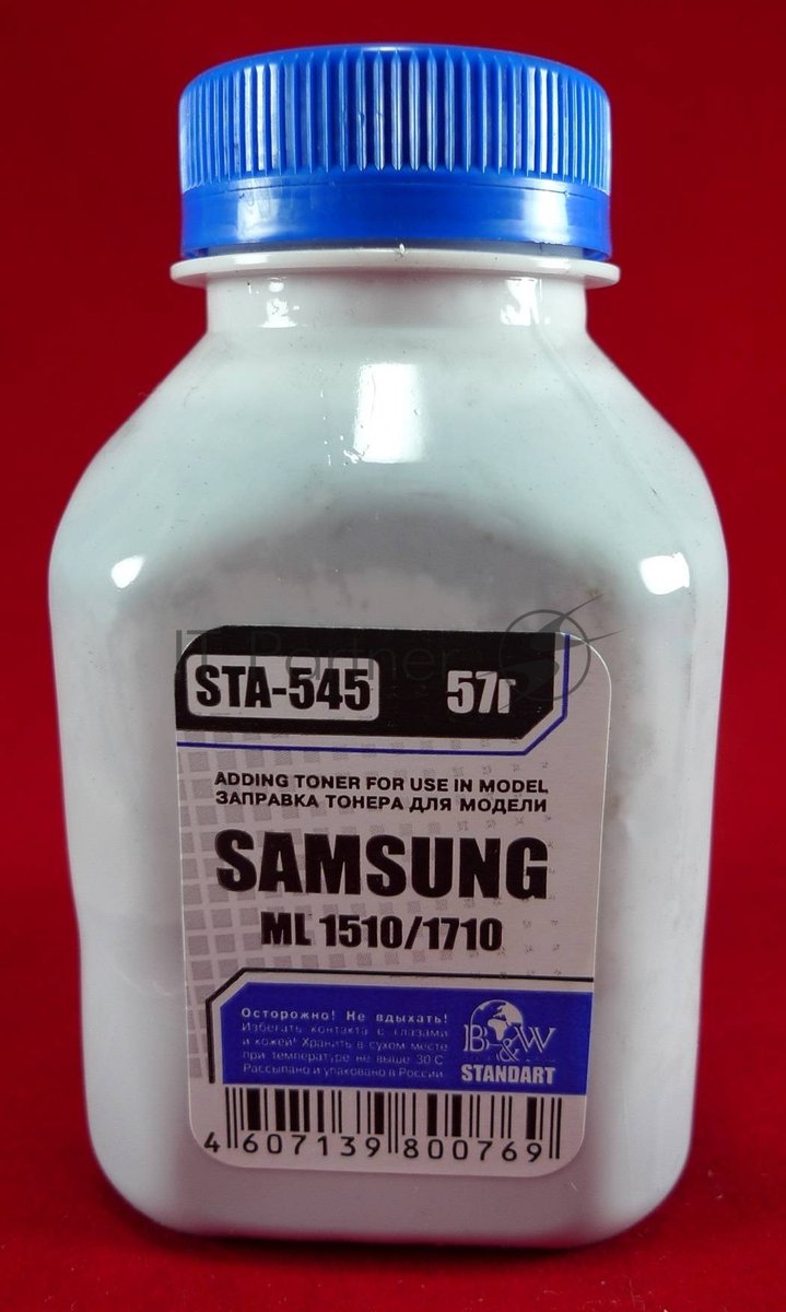 Тонер Samsung ML-1510/20/1660/65/1710/50/1860/65/216x/SCX 3x00 (фл, 57г) B&W Standart фас России
