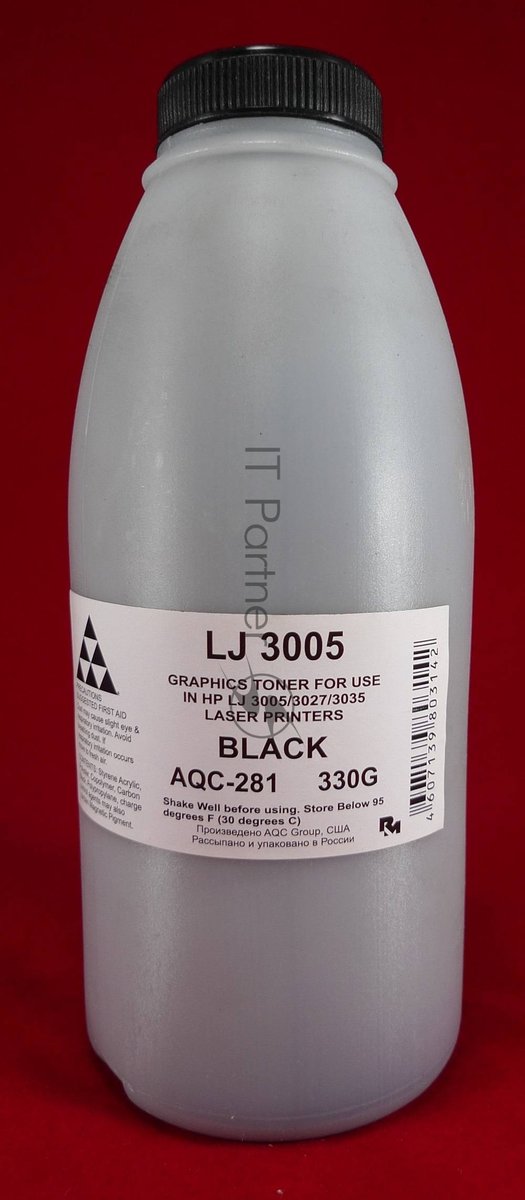 Тонер HP LJ 3005/3027/3035 (флакон, 330г) AQC-США фас России