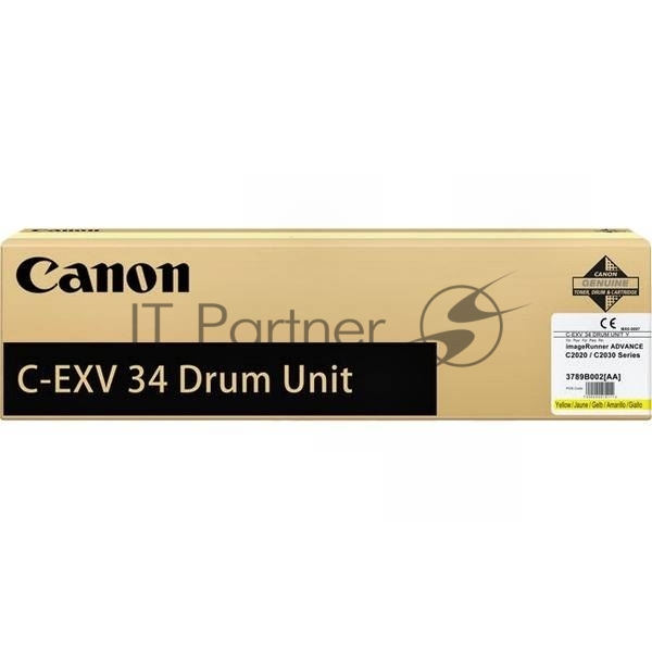Драм-картридж Canon DU C-EXV34 Y, желтый для iR C2000 / C2025 / C2030 / C2220i / C2220 / C2220L / C2225i / C2225 / C2230i / C2230 / C2020i / C2020 / C2020L (Original)