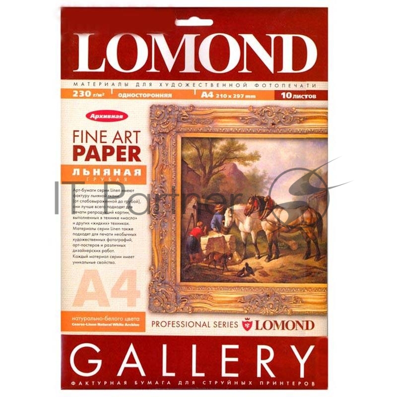 Холст для пигментных чернил LOMOND, А4, 10 листов 0908421