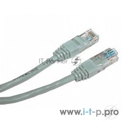 Патч-корд UTP, кат 5e, 0.25м с RJ45 серый