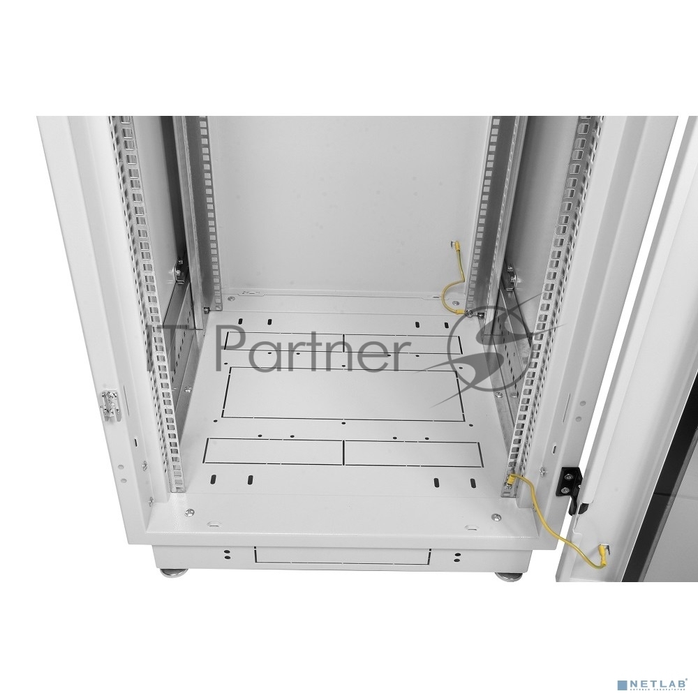 Шкаф коммутационный ЦМО ШТК-М-42.6.8-4ААА 42U 600x820 мм пер. дв. перфор. задн. дв. стал. лист 2 бок. пан. направл. под закл. гайки 550 кг серый