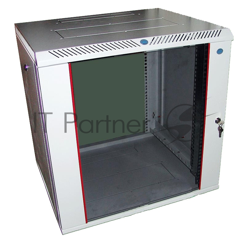 Шкаф настенный ЦМО ШРН-М-12.500 12U 600x520мм пер.дв.стекл съемные бок.пан. 50кг серый