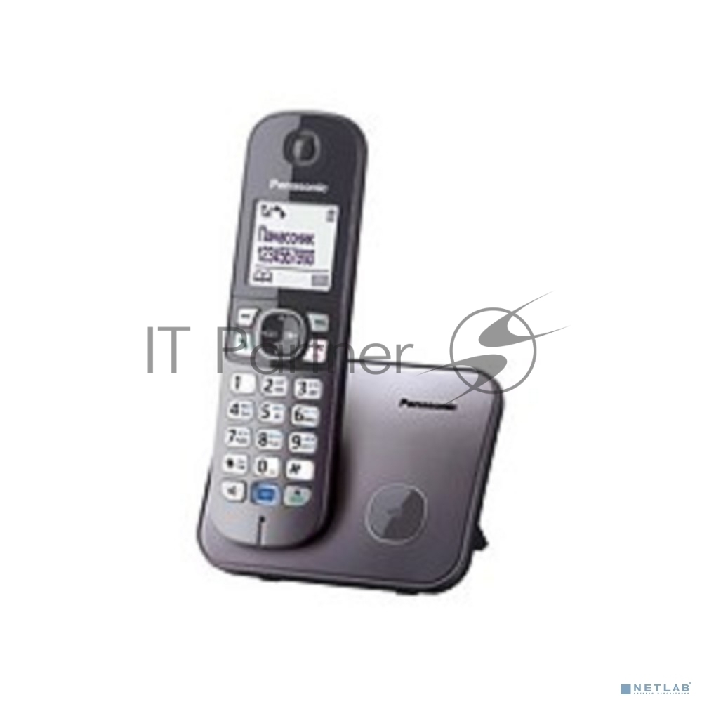 Телефон беспроводной (DECT) Panasonic KX-TG6811RUM (серебристый) Беспроводной DECT,40 мелодий,телефонный справочник 120 зап.