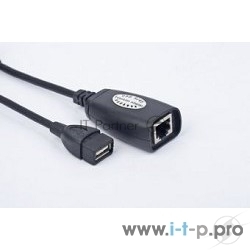 Кабель Gembird USB 2.0 удлинительный AM/AF/RJ45Fx2 по витой паре
