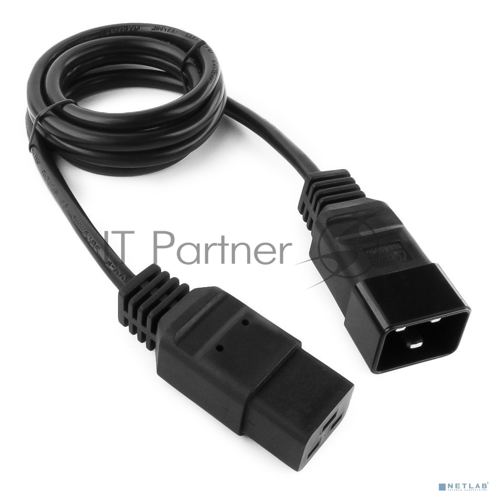 Кабель питания для UPC Gembird/Cablexpert, 1.5м, С19 - C20, 16А, черный, с заземлением(PC-189-C19)