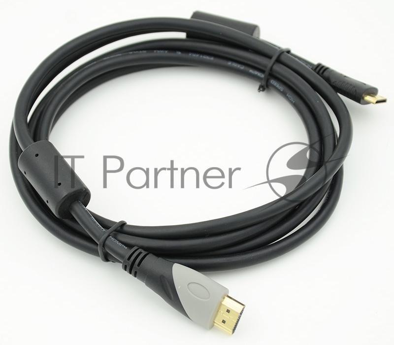 Кабель аудио-видео Behpex HDMI (m)/Mini HDMI (m) 2м. феррит.кольца черный