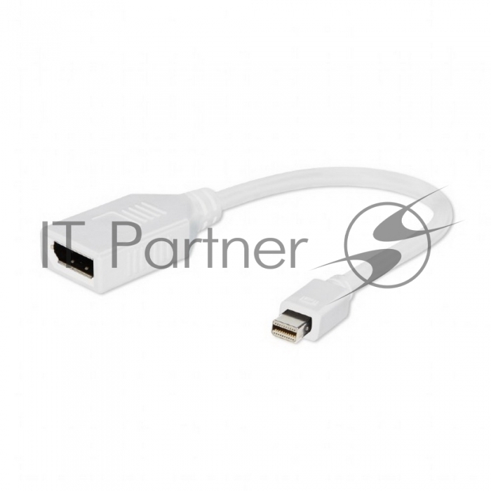 Gembird Переходник miniDisplayPort - DisplayPort,  20M/20F, длина 16см, белый (A-mDPM-DPF-001-W)